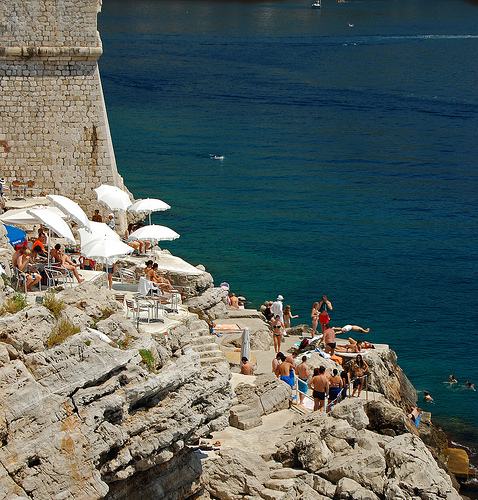 cliff diving
