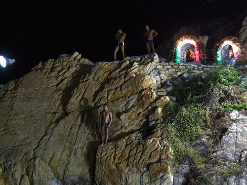 cliff diving