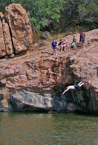 cliff diving