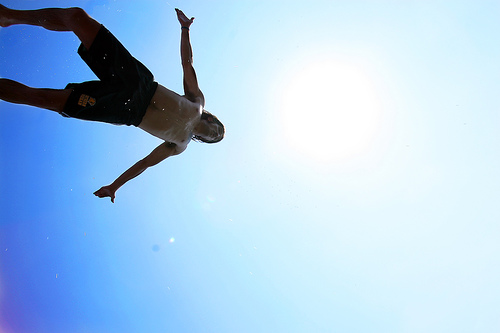 cliff diving