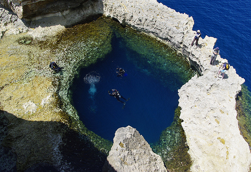 cliff diving