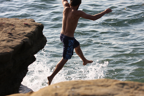 cliff diving