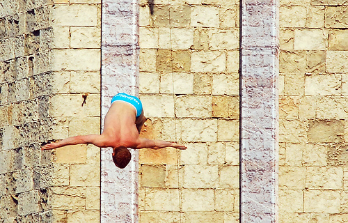 cliff diving