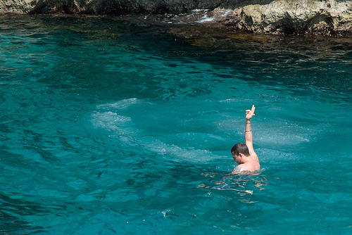 cliff diving