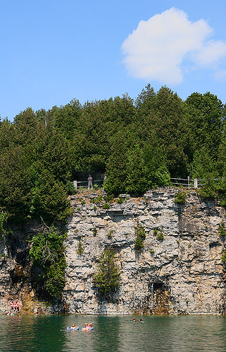 cliff diving