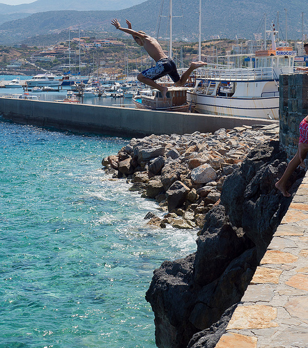 cliff diving