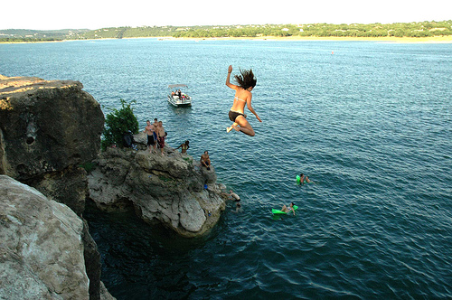 cliff diving
